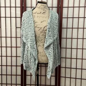 ST JOHN CROTCHET FLY AWAY BEAUTIFUL CARDIGAN SWEATER SIZE S‎